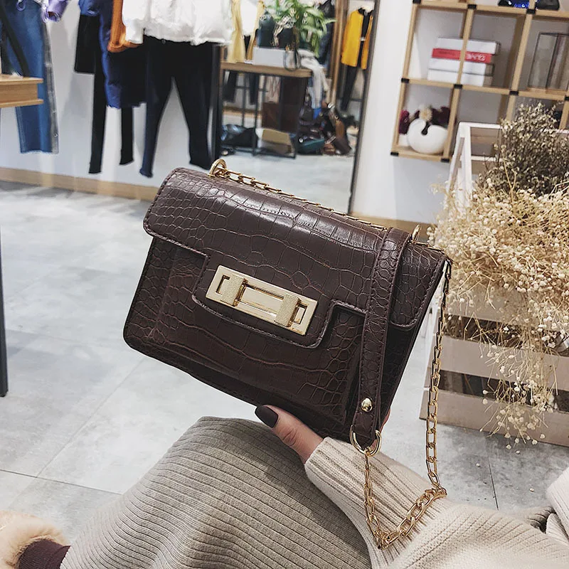 Fashion Women Crocodile pattern Leather Chain Messenger Bag Handbag Ladies Shoulder Crossbody Bags Woman Purse Bolsos Mujer Bols 
Fashion Women Crocodile pattern Leather Chain Messenger Bag Handbag Ladies Shoulder Crossbody Bags Woman Purse Bolsos Mujer Bols
