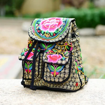 Мода вышивка Для женщин Мини рюкзак! Multi Цветочный Embroideried леди Малый backrack