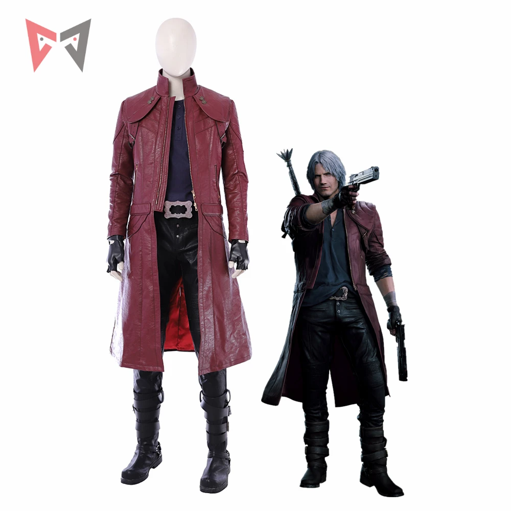 MMGG Halloween game DMC Dante cosplay Costume long leather jacket boots custom made size set High Quality
MMGG Halloween game DMC Dante cosplay Costume long leather jacket boots custom made size set High Quality