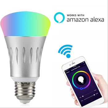 Aluminum E27 LED Light Bulb 7W Music Playing Intelligent WiFi Cellphone Control Lamp RGBW Multicolor Bluetooth Speaker GentelWay
Aluminum E27 LED Light Bulb 7W Music Playing Intelligent WiFi Cellphone Control Lamp RGBW Multicolor Bluetooth Speaker GentelWay