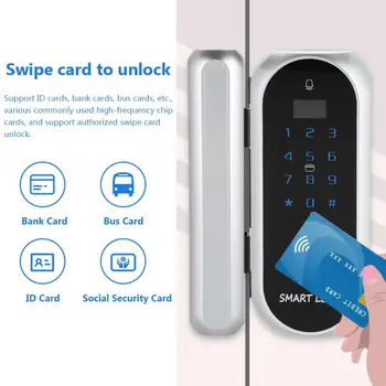 Anti-Theft Glass Door Lock Smart Semiconductor Fingerprint Card Password Recognition Lock Perforating Free
Anti-Theft Glass Door Lock Smart Semiconductor Fingerprint Card Password Recognition Lock Perforating Free