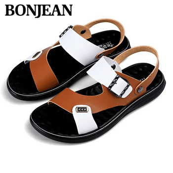 2020 Fashion Trendy Men Sandals Leather Buckle Strap Men Casual Shoes Soft Walking Flip Flop Outdoor Beach Slipper Flats Sandals
2020 Fashion Trendy Men Sandals Leather Buckle Strap Men Casual Shoes Soft Walking Flip Flop Outdoor Beach Slipper Flats Sandals