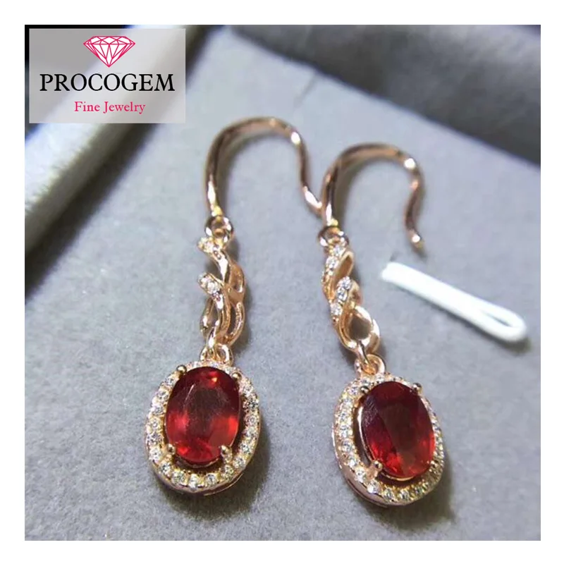 PROCOGEM Natural Ruby Drop Earrings for Women Gifts 5x7mm 1ctX2 Genuine gemstones Fine Ladies eardrops 925 Sterling silver #286
PROCOGEM Natural Ruby Drop Earrings for Women Gifts 5x7mm 1ctX2 Genuine gemstones Fine Ladies eardrops 925 Sterling silver #286
