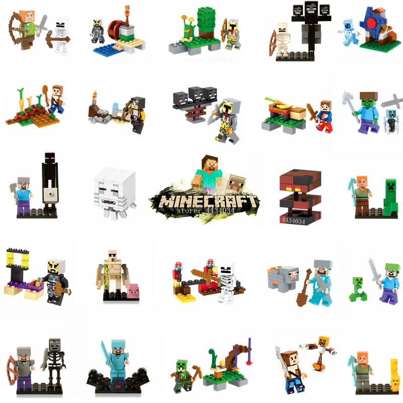 LEGOing Minecraft Action Figures Toy Set Ghast Alex Steve Weapon Farm Zombie Single Minecraft LEGOings Blocks Toys For Children
LEGOing Minecraft Action Figures Toy Set Ghast Alex Steve Weapon Farm Zombie Single Minecraft LEGOings Blocks Toys For Children