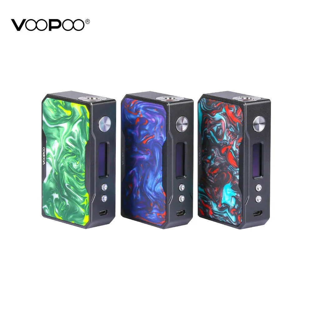

Original VOOPOO Drag 157W TC Box Mod Electronic Cigarette Temperature Control Powered by dual not with18650 batteries mod box