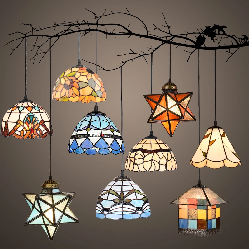 Tiffany Baroque Stained Glass Suspended Luminaire E27 LED Iron Chain Pendant Light Lighting Lamp for Home Parlor Dining Room
Tiffany Baroque Stained Glass Suspended Luminaire E27 LED Iron Chain Pendant Light Lighting Lamp for Home Parlor Dining Room