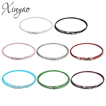 XINYAO 8 Colors 10Pcs/lot Memory Wire Choker Necklace for Women Fashion Jewelry Short Necklaces DIY Findings Collares F1769 
XINYAO 8 Colors 10Pcs/lot Memory Wire Choker Necklace for Women Fashion Jewelry Short Necklaces DIY Findings Collares F1769