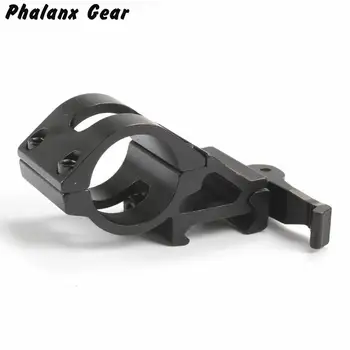 45 degree Offset Ring Flashlight Holder for 20mm Picatinny / Weaver Rail for 25.4mm Tube with QD Quick Release Base
45 degree Offset Ring Flashlight Holder for 20mm Picatinny / Weaver Rail for 25.4mm Tube with QD Quick Release Base