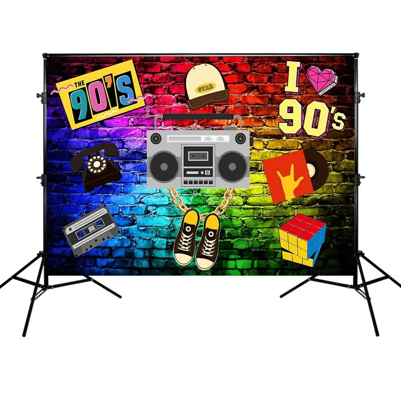 Music Theme Background 90s for Party Graffiti Photography Backdrop 90s Theme Decoration Rock Polyester Cloth
Music Theme Background 90s for Party Graffiti Photography Backdrop 90s Theme Decoration Rock Polyester Cloth