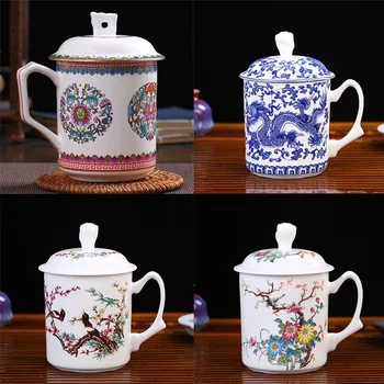 450ML Blue and White Porcelain Vintage Floral Pattern Ceramic Master Teacup with Cover Chinese Kung Fu Tea Milk Coffee Mug Gifts
450ML Blue and White Porcelain Vintage Floral Pattern Ceramic Master Teacup with Cover Chinese Kung Fu Tea Milk Coffee Mug Gifts