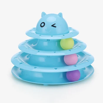 Cat Toys PP Interactive Fun With 3-Level Tower Ball & Track Kitten 19.5cm Light Blue Pink Green Cat Funny Toy
Cat Toys PP Interactive Fun With 3-Level Tower Ball & Track Kitten 19.5cm Light Blue Pink Green Cat Funny Toy