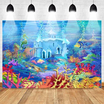 Neoback Mermaid Photography Backdrops Underwater World Background for Children Marine Life Birthday Newborn Backdrop Castle
Neoback Mermaid Photography Backdrops Underwater World Background for Children Marine Life Birthday Newborn Backdrop Castle