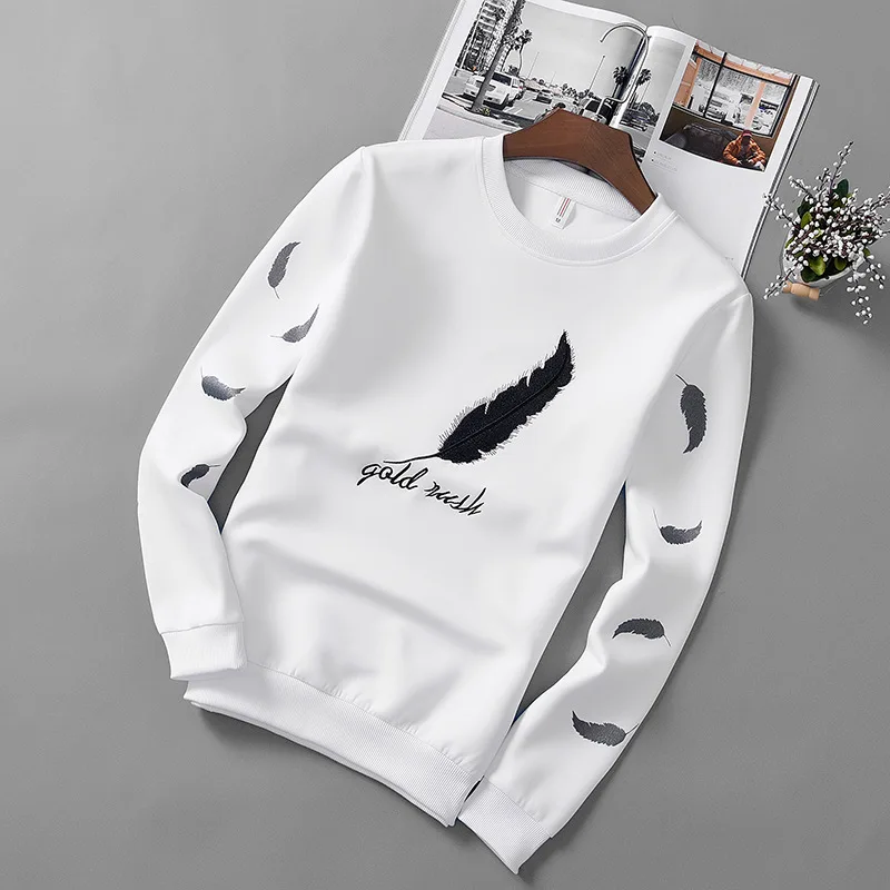 Nieuwe Lange Mouwen Ronde Kraag Student Trendy Mannen Hoodies Nieuwe Lange Mouwen Ronde Kraag Student Trendy Mannen Hoodies