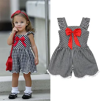 Baby Girls Strap Plaid Print Bow Overall Jumpsuit Summer Casual Toddler Kid Infant Fashion Romper
Baby Girls Strap Plaid Print Bow Overall Jumpsuit Summer Casual Toddler Kid Infant Fashion Romper