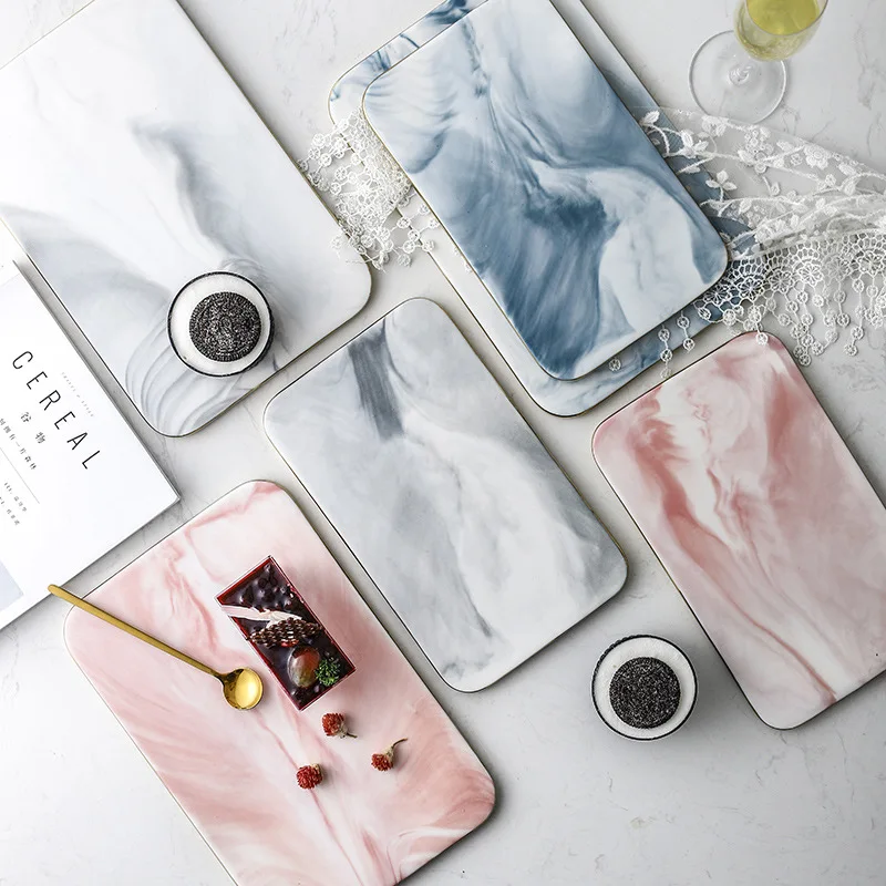 Nordic Marble Tray Rectangle Cake Sushi Western Snack Decoration Bread flat Plate Kitchen Chopping Board
Nordic Marble Tray Rectangle Cake Sushi Western Snack Decoration Bread flat Plate Kitchen Chopping Board