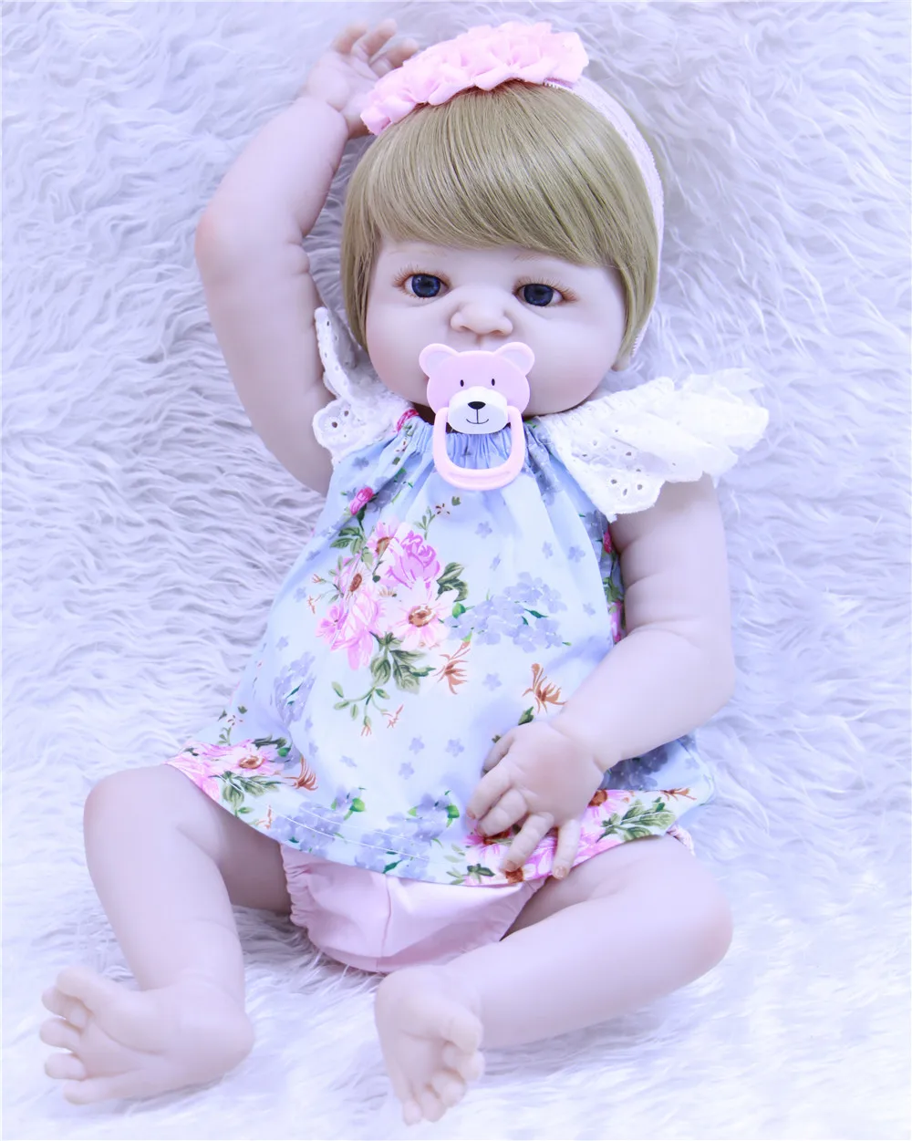 True touch bebe reborn menina full Vinyl Silicone Reborn Baby girl Doll Toys alive blue eyes bonecas Brinquedos Children gift | Игрушки и