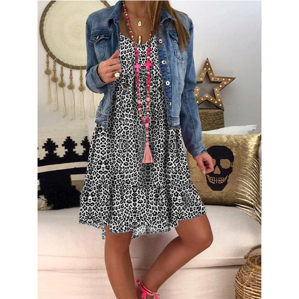 Women Leopard Ruffle Dress Harajuku Casual Short Sleeve Dress 2019 Summer Beach Boho Loose Midi Dress Vestidos Plus Size S-3XL
Women Leopard Ruffle Dress Harajuku Casual Short Sleeve Dress 2019 Summer Beach Boho Loose Midi Dress Vestidos Plus Size S-3XL