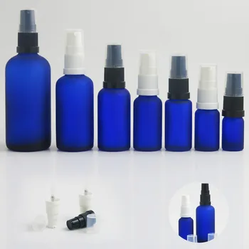 Promotion 10 20 30 50 100 ml blue frosted glass cream syrup pump spray bottle with black white Plastic lotion serum pump 20pcs 
Promotion 10 20 30 50 100 ml blue frosted glass cream syrup pump spray bottle with black white Plastic lotion serum pump 20pcs
