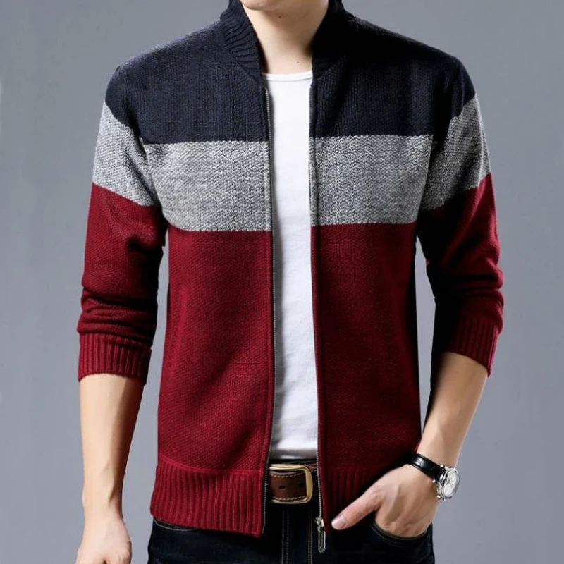 New Fashion Jacket Men Casual Mandarin Collar Mens Coat Gradient Patchwork Knitting Zippers Mens Jackets Brand Clothing
New Fashion Jacket Men Casual Mandarin Collar Mens Coat Gradient Patchwork Knitting Zippers Mens Jackets Brand Clothing