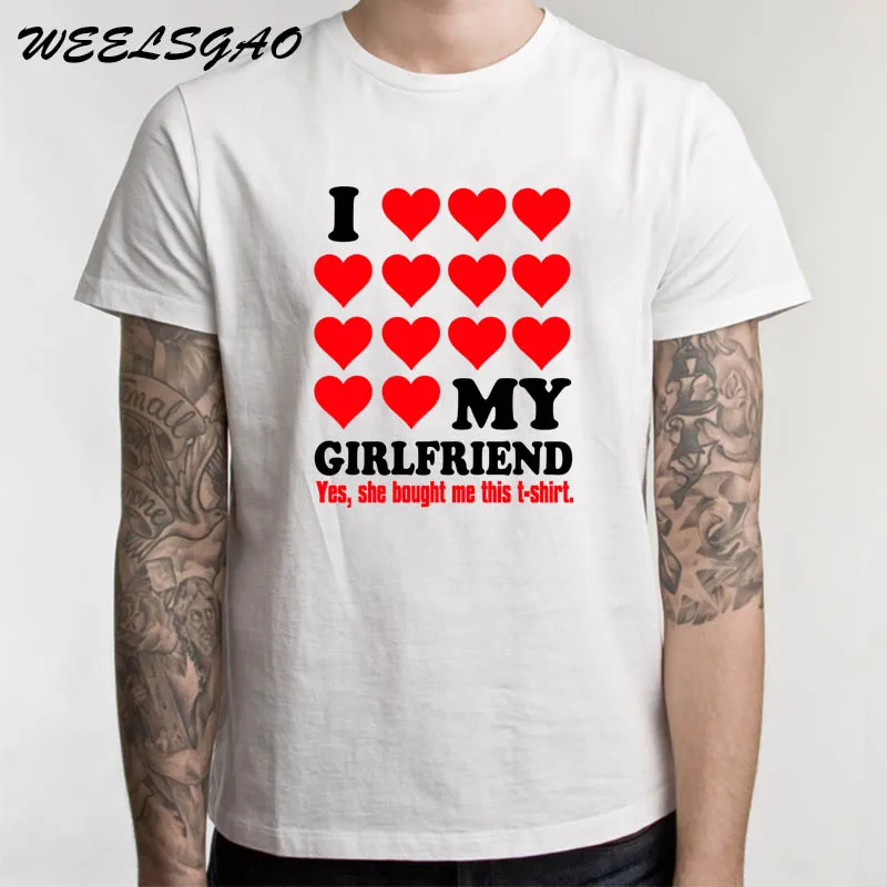 WEELSGAO I LOVE MY GIRLFRIEND Letters Print Men T Shirt Casual Funny Tshirts for Man Top Tee Hipster
WEELSGAO I LOVE MY GIRLFRIEND Letters Print Men T Shirt Casual Funny Tshirts for Man Top Tee Hipster