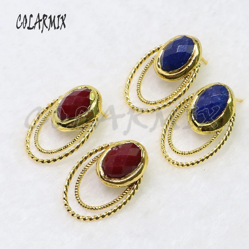 5 pairs natural stone stud earrings big circle plated jewelry druzy earrings,handcrafted gem jewelry for women 6022
5 pairs natural stone stud earrings big circle plated jewelry druzy earrings,handcrafted gem jewelry for women 6022