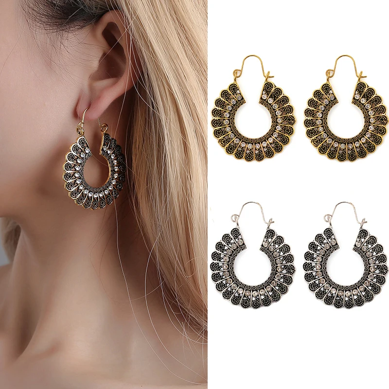 Vintage Gold Silver Hollow Earrings Bohemian Geometric Dangle Earrings For Women Girl Ethnic Fashion Zircon Earrings Brincos
Vintage Gold Silver Hollow Earrings Bohemian Geometric Dangle Earrings For Women Girl Ethnic Fashion Zircon Earrings Brincos