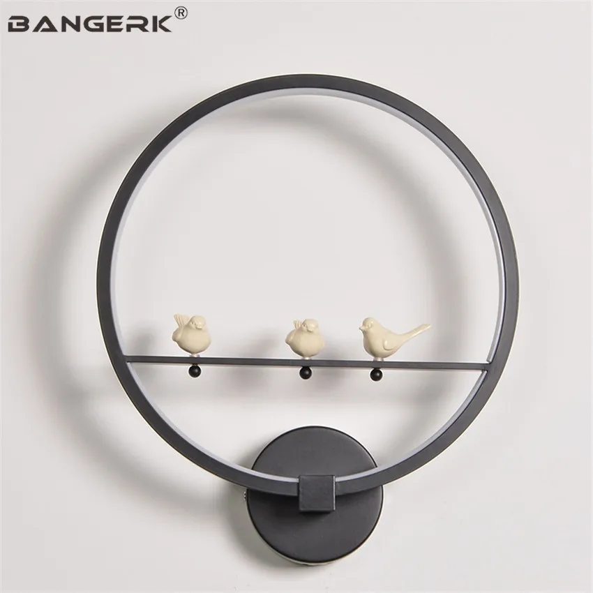 Creative Bird 18W LED Wall Lamp Black White Iron Circular Modern Sconce Wall Lights For Bedroom Home Decor Lighting Fixtures
Creative Bird 18W LED Wall Lamp Black White Iron Circular Modern Sconce Wall Lights For Bedroom Home Decor Lighting Fixtures