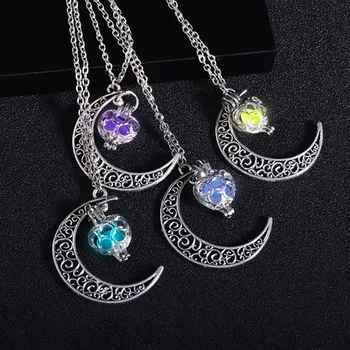 12PCS/Lot Hot Moon Glowing Necklace Luminous Stone Luminous necklace Gem Charm Jewelry Of Charm Halloween Gift For Men Women
12PCS/Lot Hot Moon Glowing Necklace Luminous Stone Luminous necklace Gem Charm Jewelry Of Charm Halloween Gift For Men Women