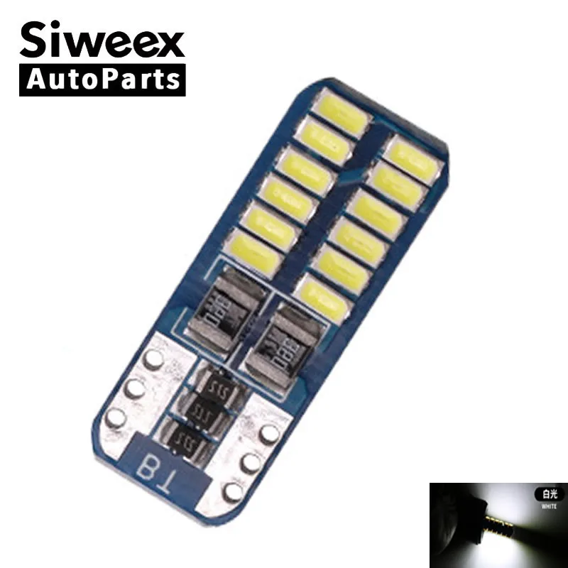 1 PCS T10 w5w 3014 24smd LED light car CANBUS no error DC 12V Super bright clearance bulb Auto lamp Turn Signal lamp White
1 PCS T10 w5w 3014 24smd LED light car CANBUS no error DC 12V Super bright clearance bulb Auto lamp Turn Signal lamp White