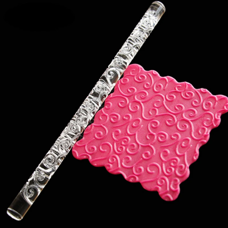 Acrylic Non-stick Cake Fondant Mold Transparent Carved Rolling Pin For Dough Embossing Decorating Cake Roller Baking Tool
Acrylic Non-stick Cake Fondant Mold Transparent Carved Rolling Pin For Dough Embossing Decorating Cake Roller Baking Tool