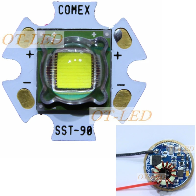 1PCS Luminus SST-90 LED Emitter UP TO 4000LM White 6500K 4500K 3000K Module PCB 20mm Copper +SST-90 LED Driver Board
1PCS Luminus SST-90 LED Emitter UP TO 4000LM White 6500K 4500K 3000K Module PCB 20mm Copper +SST-90 LED Driver Board