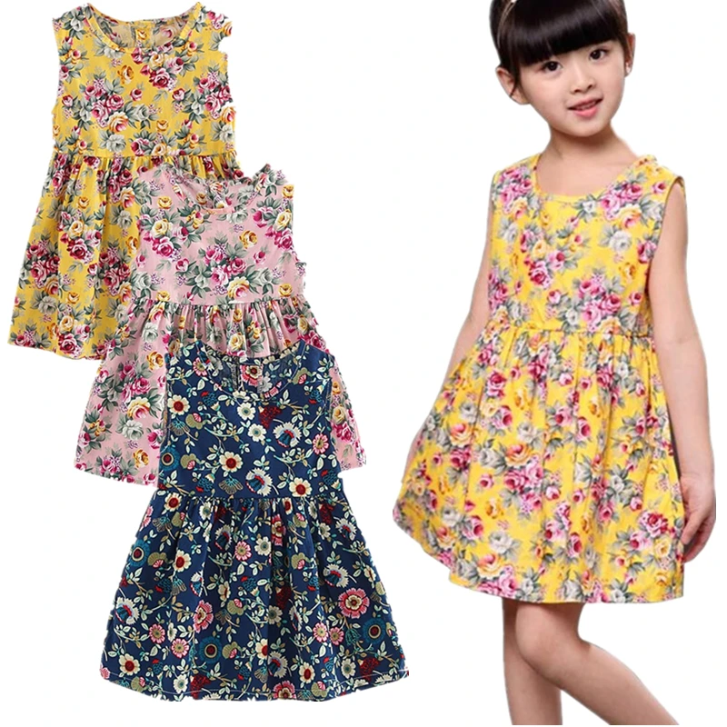 Children Dresses Kids Girl Sleeveless Flower Print Cotton and Linen floral Dress Baby Spring Summer dress vestidos
Children Dresses Kids Girl Sleeveless Flower Print Cotton and Linen floral Dress Baby Spring Summer dress vestidos