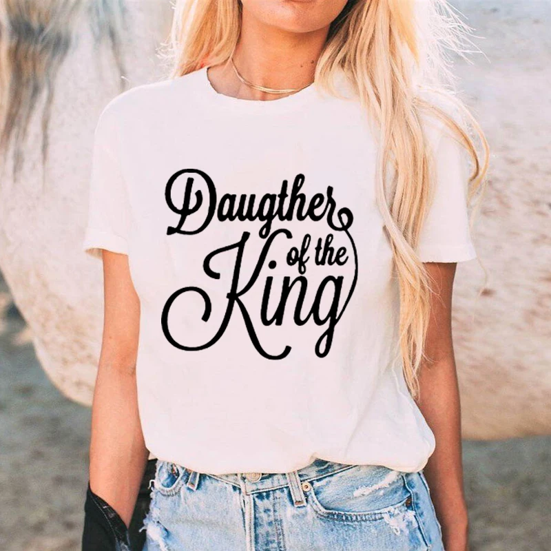 Zjlvmf Daughter of The King TShirt Women Harajuku Fashion Casual Women T-shirt O-neck Loose Streetwear Hipster Tshirt Women Tops
Zjlvmf Daughter of The King TShirt Women Harajuku Fashion Casual Women T-shirt O-neck Loose Streetwear Hipster Tshirt Women Tops