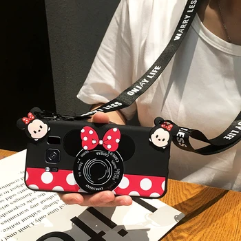 SAM S10 /s8 s9 plus minnie phone case for galaxy note 9 8 5 4 soft TPU back cover for samsuang s7edge +camera holder +long strap
SAM S10 /s8 s9 plus minnie phone case for galaxy note 9 8 5 4 soft TPU back cover for samsuang s7edge +camera holder +long strap