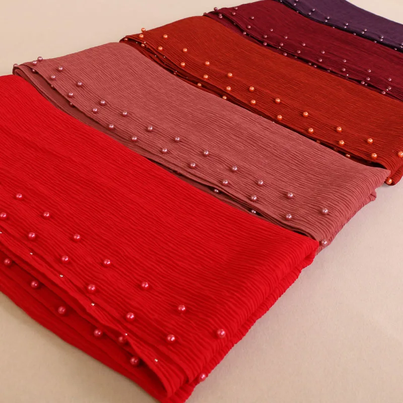 wrinkle crumple pearl hijab Beads Big size bubble chiffon scarf hot sale spring muslim wrap head 21color scarves/scarf 20pcs/lot
wrinkle crumple pearl hijab Beads Big size bubble chiffon scarf hot sale spring muslim wrap head 21color scarves/scarf 20pcs/lot