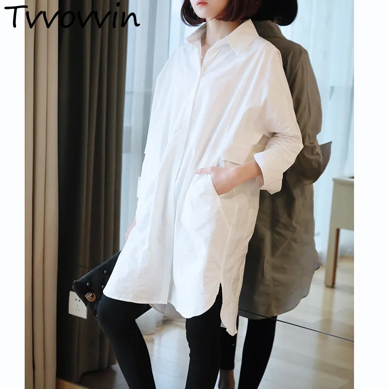 2019 Spring Summer New Clothes For Women Long Sleeve Long Shirt Loose Casual Black White Irregular Blouse Pockets AS179
2019 Spring Summer New Clothes For Women Long Sleeve Long Shirt Loose Casual Black White Irregular Blouse Pockets AS179