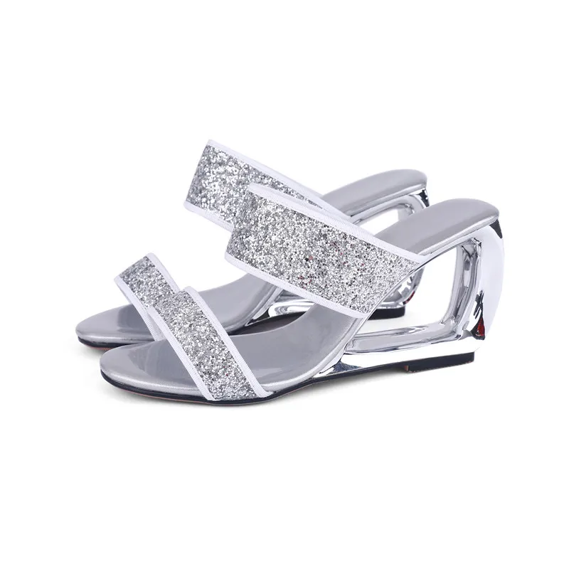 B2-7 Size 33-43 Ladies Fashion Sequined Slippers Female Summer Party Slides Woman Wedges Shoes Women Special Design Outdoor Shoe
B2-7 Size 33-43 Ladies Fashion Sequined Slippers Female Summer Party Slides Woman Wedges Shoes Women Special Design Outdoor Shoe