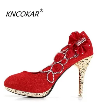 In the spring and autumn wedding shoe diamond crystal high-heeled shoes bride wedding shoes with fashion shoes in the red
In the spring and autumn wedding shoe diamond crystal high-heeled shoes bride wedding shoes with fashion shoes in the red