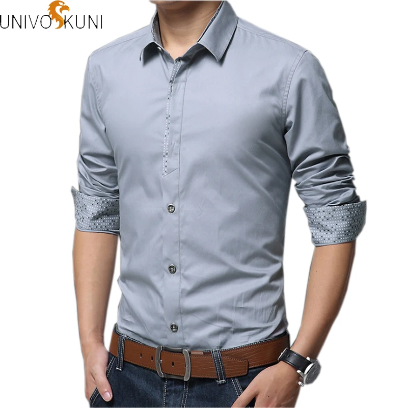 UNIVOS KUNI Floral Top Shirt Men's Three Button Pullover Shirt Fashion Men Business Casual Long Sleeve Slim Homme Shirt Q5251
UNIVOS KUNI Floral Top Shirt Men's Three Button Pullover Shirt Fashion Men Business Casual Long Sleeve Slim Homme Shirt Q5251