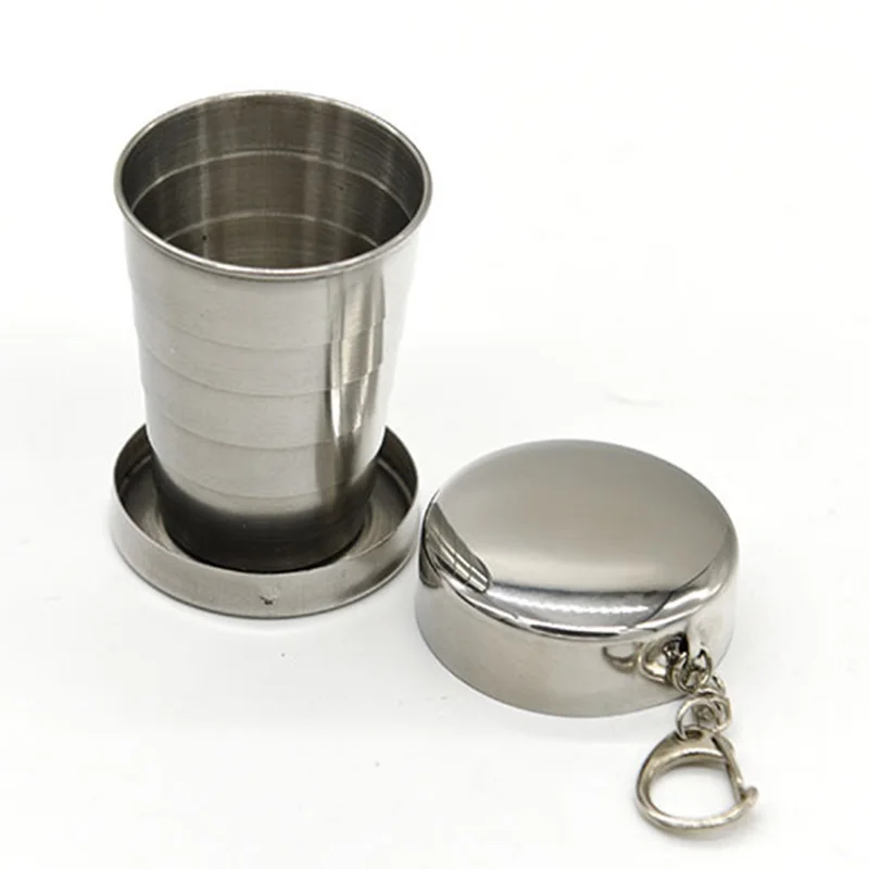 Outdoor Tool S/M/L Stainless Steel Portable Outdoor Travel Folding Collapsible Drinking Tea Wine Fodable Cups with Key Chain P15
Outdoor Tool S/M/L Stainless Steel Portable Outdoor Travel Folding Collapsible Drinking Tea Wine Fodable Cups with Key Chain P15