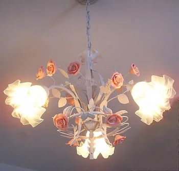 European-style garden living room Romantic Restaurants white wrought iron pink ceramic flowers glass lampshade pendant Lamp c182
European-style garden living room Romantic Restaurants white wrought iron pink ceramic flowers glass lampshade pendant Lamp c182