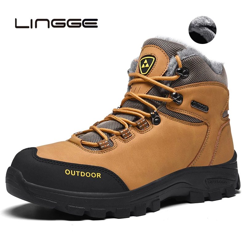 LINGGE Super Warm Men's Winter PU Leather Ankle Boots Men Autumn Waterproof Snow Boots Leisure Autumn Boots Mens Shoes 39-46
LINGGE Super Warm Men's Winter PU Leather Ankle Boots Men Autumn Waterproof Snow Boots Leisure Autumn Boots Mens Shoes 39-46