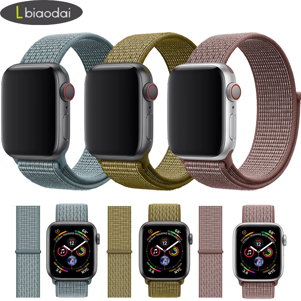 Sport loop strap For Apple Watch 4 band 44 mm 42mm iwatch series 3 2 1 38mm 40 Weave Nylon bracelet wrist watchband Accessories
Sport loop strap For Apple Watch 4 band 44 mm 42mm iwatch series 3 2 1 38mm 40 Weave Nylon bracelet wrist watchband Accessories
