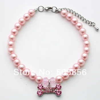 Dog Cat Pearls Necklace Collar With Rhinestone Bone Charm Pet Puppy Jewelry 3 Sizes
Dog Cat Pearls Necklace Collar With Rhinestone Bone Charm Pet Puppy Jewelry 3 Sizes