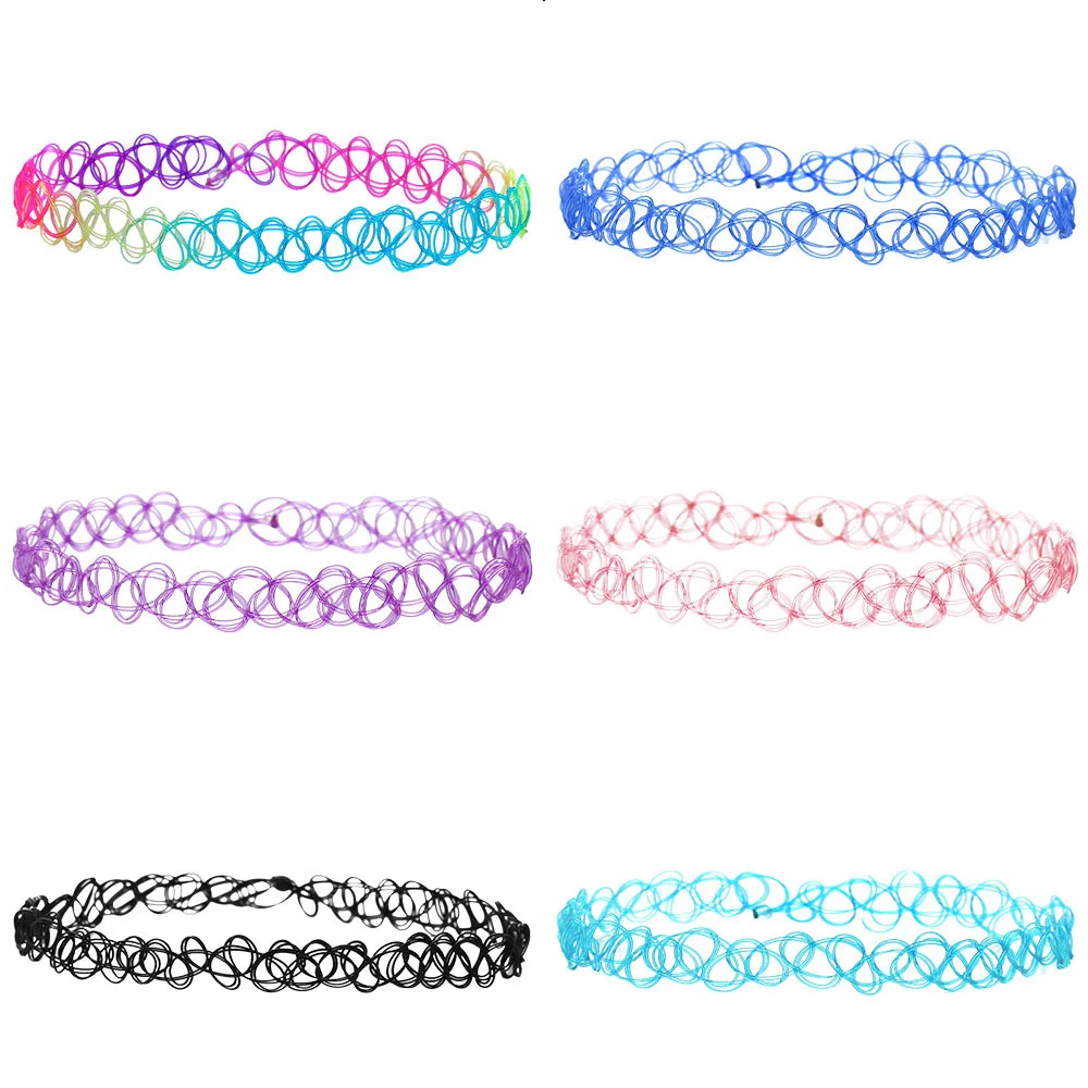 New Colorful Punk Stretch Choker Necklace For Women Retro Gothic Elastic Clavicle Necklace Female Wedding Jewelry Girl Gift
New Colorful Punk Stretch Choker Necklace For Women Retro Gothic Elastic Clavicle Necklace Female Wedding Jewelry Girl Gift