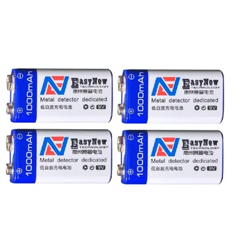 4pcs 1000mAh Li-ion 9 V Rechargeable Battery