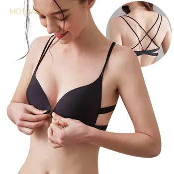 Cross beauty back bra sexy bra without steel ring gathered bra seamless seamless front button thin section summer underwear
Cross beauty back bra sexy bra without steel ring gathered bra seamless seamless front button thin section summer underwear