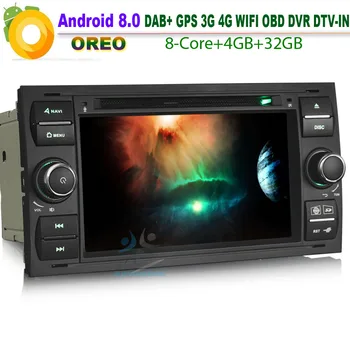 Car GPS Navigation player DAB+8-Core Android 8.0 Autoradio Car Stereo WiFi 4G CD BT SD DVR OBD for FORD S-Max Transit Focus Navi
Car GPS Navigation player DAB+8-Core Android 8.0 Autoradio Car Stereo WiFi 4G CD BT SD DVR OBD for FORD S-Max Transit Focus Navi