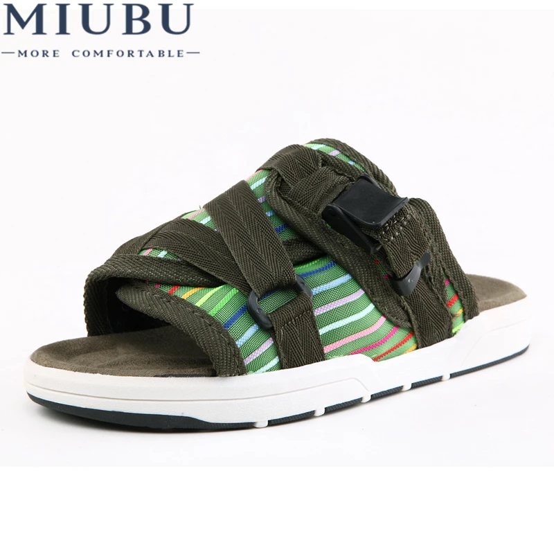 

MIUBU Summer Hot Sale Brand Visvim Sandals Fashion Men Unisex Lovers Casual Slippers Beach Outdoor Sandals Slipper