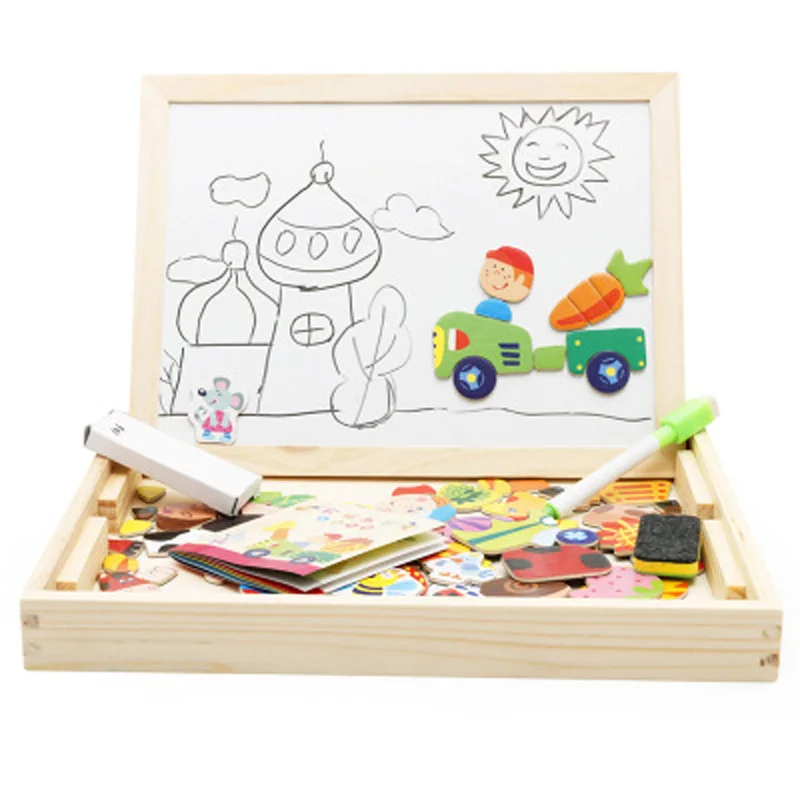 100 pieces Wooden drawing writing board magnetic puzzle Animals 2 styles Box Educational Toys Gift for Children kids baby
100 pieces Wooden drawing writing board magnetic puzzle Animals 2 styles Box Educational Toys Gift for Children kids baby